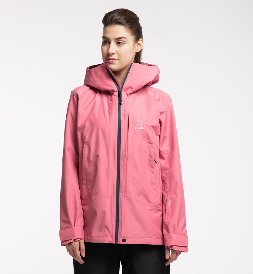 Haglöfs Lumi Ski Jacket Pink For Womens JHSOI9257 Australia